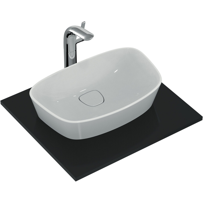 Immagine di Ideal Standard DEA lavabo da appoggio su piano 52 cm, senza troppopieno, colore bianco T044301