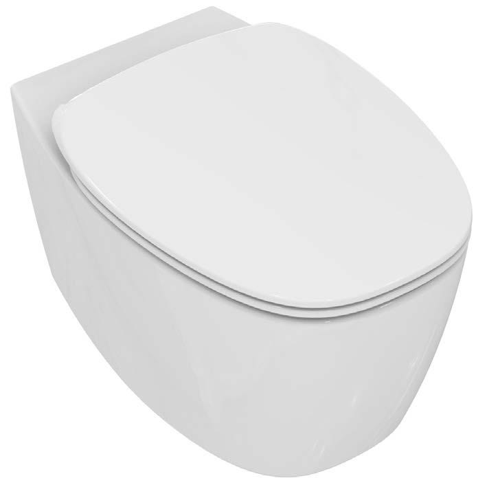 Immagine di Ideal Standard DEA vaso sospeso AquaBlade® completo di sedile slim a sgancio rapido, colore bianco T348701