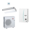 Immagine di Mitsubishi MR. SLIM + Sistema ibrido composto da pompa di calore Inverter ECODAN 8 kW con HYDROBOX MEDIUM Solo caldo e unità interna a soffitto 24000 BTU PUHZ-FRP71VHA+EHSC-VM2D+PCA-M71KA