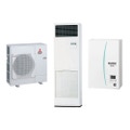 Immagine di Mitsubishi MR. SLIM + Sistema ibrido composto da pompa di calore Inverter ECODAN 8 kW con HYDROBOX MEDIUM Solo caldo e unità interna a colonna 24000 BTU PUHZ-FRP71VHA+EHSC-VM2D+PSA-RP71KA