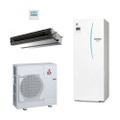 Immagine di Mitsubishi MR. SLIM + Sistema ibrido composto da pompa di calore Inverter ECODAN 8 kW con HYDROTANK MEDIUM Solo caldo 200 litri e unità interna canalizzata 24000 BTU PUHZ-FRP71VHA+EHST20C-VM2D+PEAD-M71JA