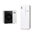 Immagine di Mitsubishi SPLIT R32 Sistema idronico composto da pompa di calore Inverter ZUBADAN 12 kW Solo caldo trifase con HYDROTANK SMALL reversibile 200 litri PUD-SHWM120YAA+ERST20D-VM2D