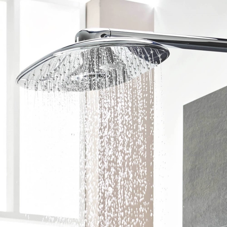 Soffione Doccia Grohe Vitalio System 310 Con Termostatico E Mensola - Cromato, Doccetta 3 Gettti - 3