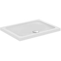 Immagine di Ideal Standard CONNECT piatto doccia rettangolare L.100 P.75 cm, per installazione sopra o filo pavimento, colore bianco T268601
