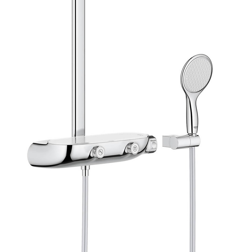 Immagine di Grohe RAINSHOWER SYSTEM SMARTCONTROL MONO 360 sistema doccia con miscelatore termostatico GROHE, finitura cromo 26361000