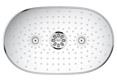 Immagine di Grohe RAINSHOWER DUO 360 set soffione doccia, 2 tipologie di getto, finitura cromo 26254000
