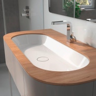 CENTRO lavabo da sottopiano 91x38 cm senza fori per rubinetto senza troppopieno