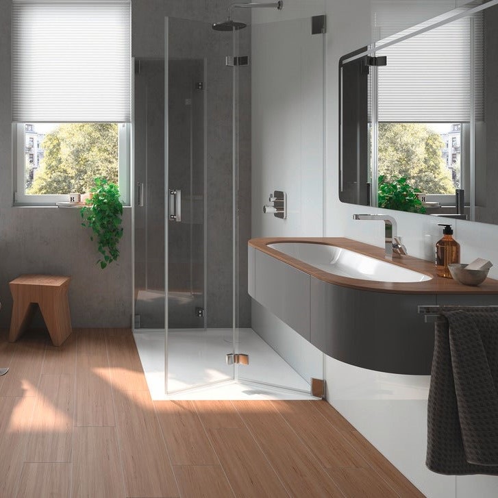 Immagine di Kaldewei CENTRO lavabo da sottopiano L.91 cm, senza troppopieno, colore bianco alpino 903306003001