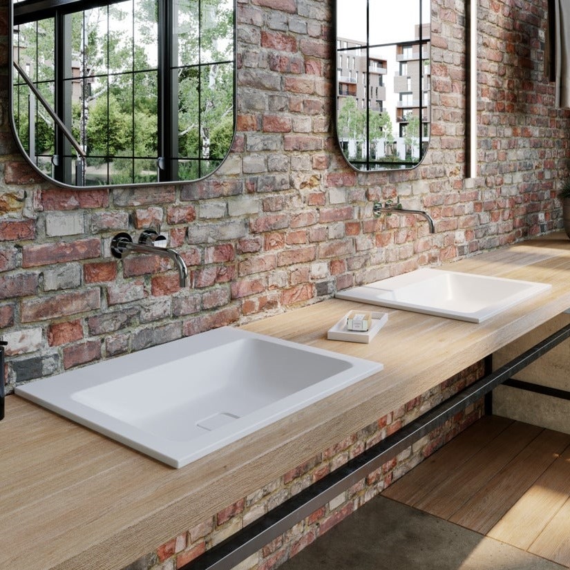 Immagine di Kaldewei CONO lavabo da incasso L.90 P.50 cm, monoforo, senza troppopieno, colore bianco alpino 901706013001