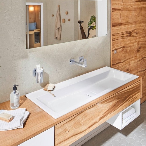 Immagine di Kaldewei CONO lavabo da incasso L.120 P.50 cm, monoforo, senza troppopieno, colore bianco alpino 901806013001