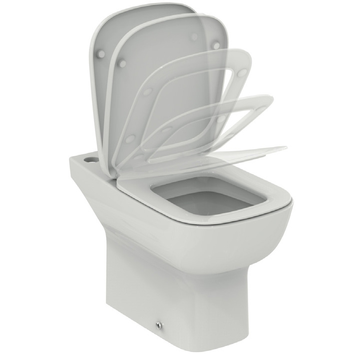 Immagine di Ideal Standard ESEDRA vaso a pavimento con sedile a chiusura rallentata, senza cassetta, colore bianco T305201