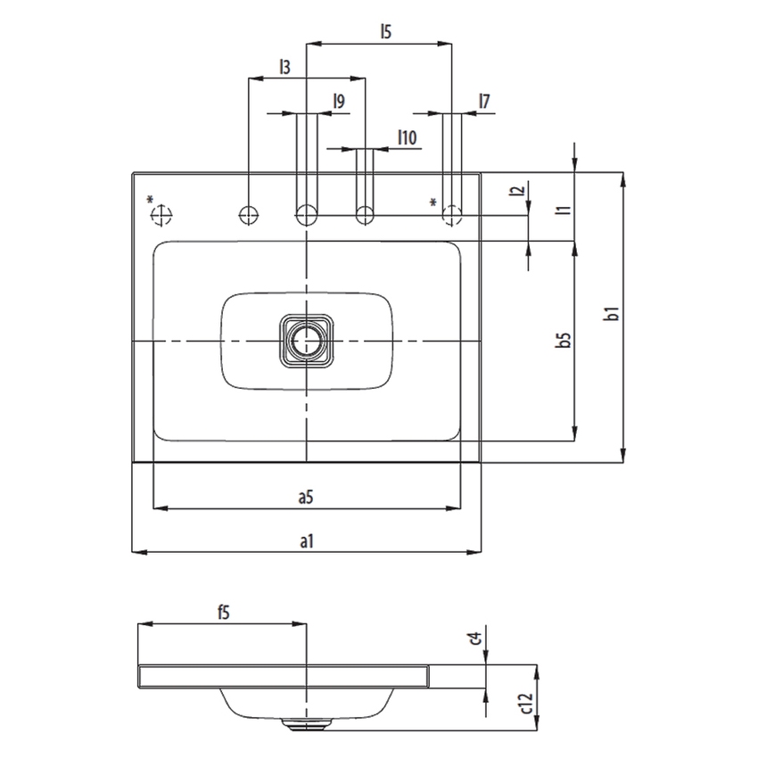 Immagine di Kaldewei CONO lavabo da appoggio 50 cm, monoforo, senza troppopieno, colore bianco alpino 908306013001
