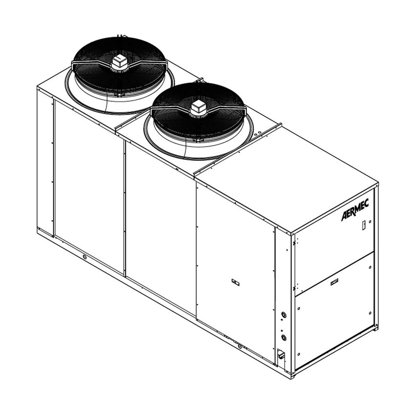 Immagine di Aermec ANL Pompa di calore reversibile condensata ad aria senza kit idronico integrato, versione silenziata trifase ANL402°H°L°°°°00