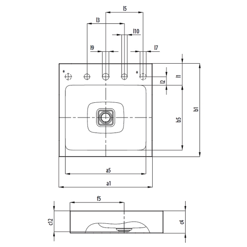 Immagine di Kaldewei CONO lavabo da appoggio 50 cm, monoforo, senza troppopieno, colore bianco alpino 908406013001