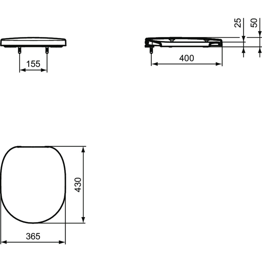 Immagine di Ideal Standard CONNECT FREEDOM sedile senza chiusura rallentata, colore bianco E822501