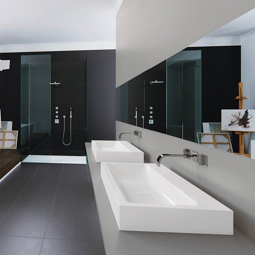 Immagine di Kaldewei CONO lavabo da appoggio L.90 P.50 cm, senza foro e troppopieno, colore bianco alpino 902206003001