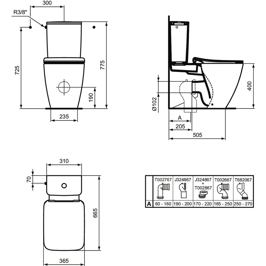Immagine di Ideal Standard STRADA II sedile slim con sedili a chiusura rallentata, colore bianco T360101
