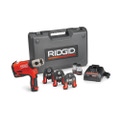 Immagine di Ridgid RP 240 Pressatrice a batteria completo di ganasce U 16-20-25  mm, con 2 batterie Litio Advanced 12 V 2.5 Ah, 1 Caricabatterie Veloce e Cassetta 59218