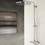 Immagine di Grohe RAINSHOWER SYSTEM 400 colonna doccia con miscelatore termostatico e soffione Ø 40 cm, manopola doccia monogetto, GROHE EcoJoy®, finitura cromo 27174001