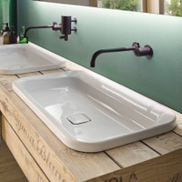 Immagine di Kaldewei EMERSO lavabo da semincasso 52x42 cm, senza foro per rubinetto senza troppopieno, colore bianco 904606023001