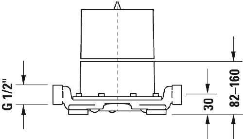 Immagine di Duravit Corpo incasso per miscelatore monocomando per vasca a pavimento, dimensione raccordo DN15 GK5900003000