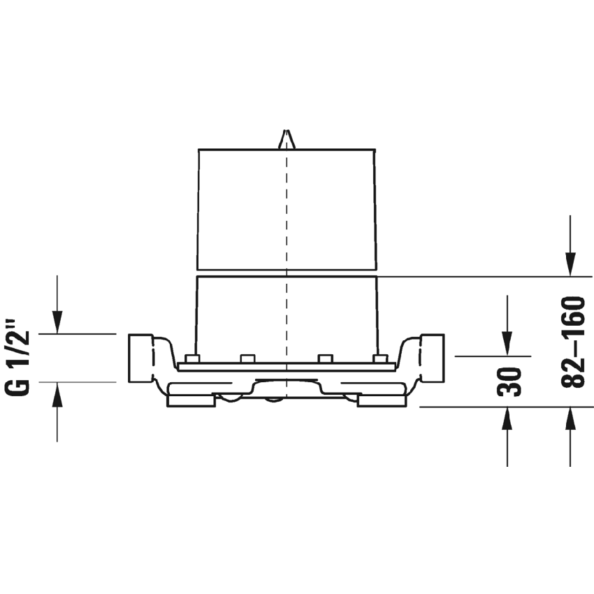Immagine di Duravit Corpo incasso per miscelatore monocomando per vasca a pavimento, dimensione raccordo DN15 GK5900003000