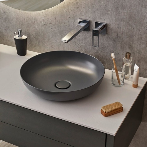 Immagine di Kaldewei MIENA bacinella rotonda Ø 45 cm, senza troppopieno, colore cool grey 70 909306003665