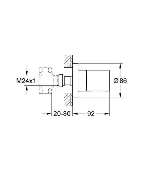 Parte esterna per rubinetti da incasso