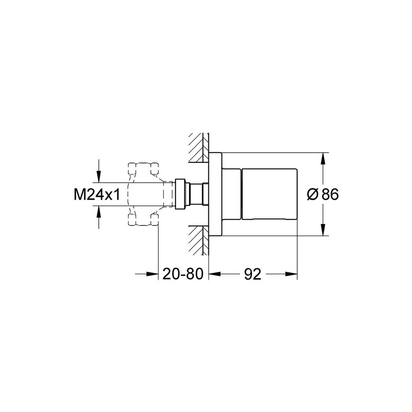 Parte esterna per rubinetti da incasso