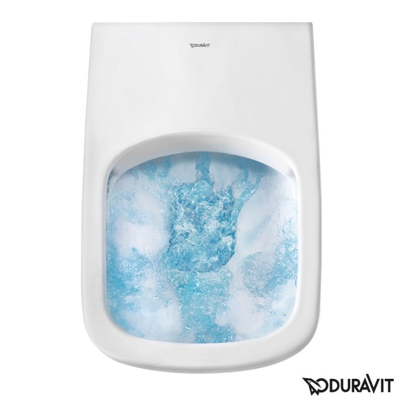 Immagine di Duravit SENSOWASH® vaso sospeso Happy D.2 a cacciata, senza brida, solo in abbinamento a SensoWash, UWL classe 1, colore bianco 2550590000