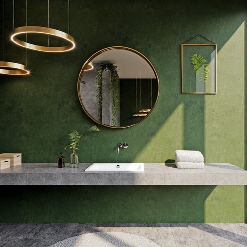 Immagine di Kaldewei PURO lavabo da semincasso L.60 P.46 cm, 3 fori, con troppopieno, colore bianco alpino 900106033001