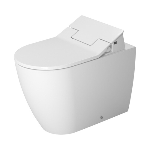 Immagine di Duravit SENSOWASH® vaso a pavimento Me by Starck a cacciata filo parete, scarico orizzontale, solo in abbinamento a SensoWash, UWL classe 1, colore bianco 2169590000
