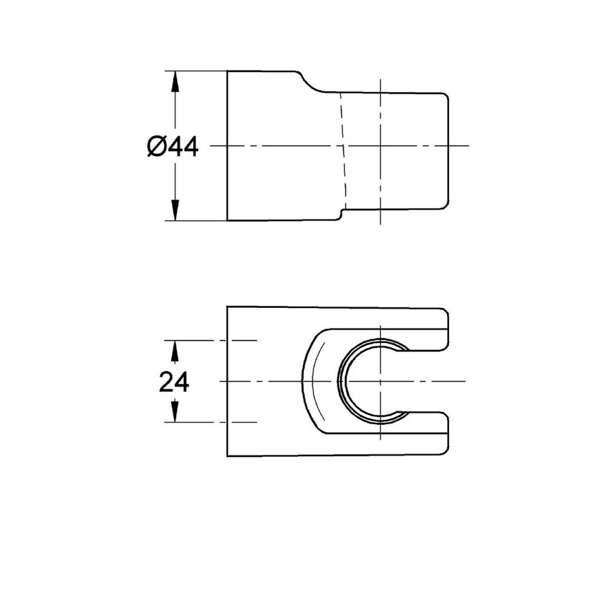 Immagine di Grohe Relexa Supporto a parete per manopola doccia finitura cromo 28622000