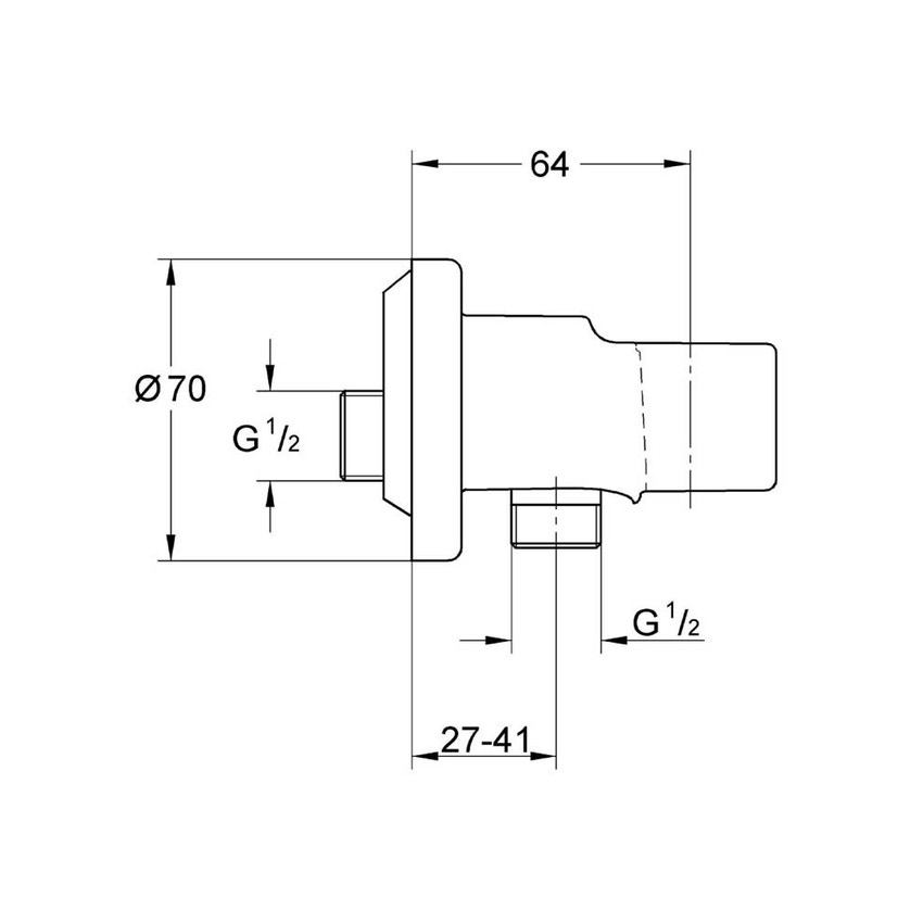 Immagine di Grohe Relexa Raccordo erogatore finitura cromo 28628000