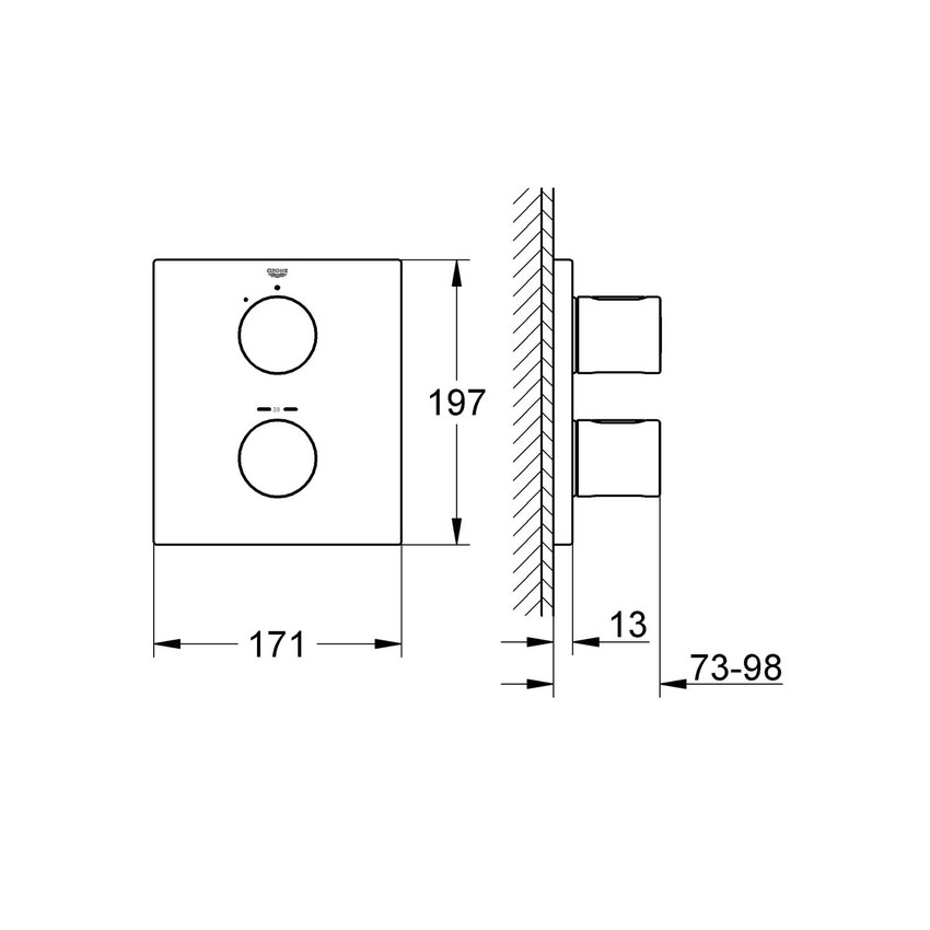Miscelatore termostatico
per doccia