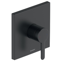 Immagine di Duravit C.1 miscelatore monocomando quadrato, a incasso, per doccia, colore nero finitura opaco C14210009046
