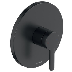 Immagine di Duravit C.1 miscelatore monocomando rotondo, a incasso, per doccia, colore nero finitura opaco C14210010046