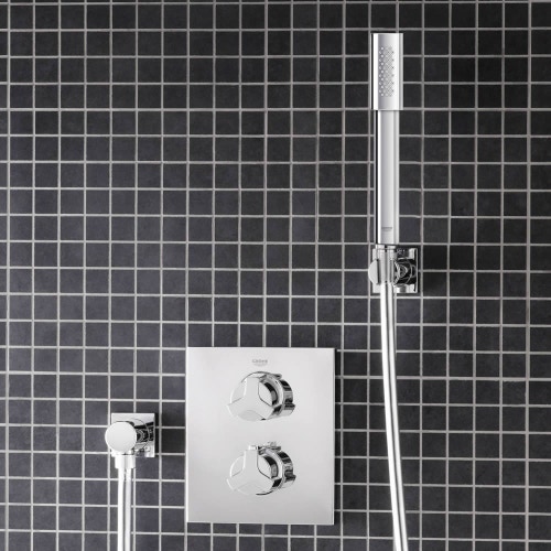 Immagine di Grohe Sena Set Doccia Stick, Con Supporto a Parete Fisso, Manopola Doccia Monogetto, Cromo 28348000