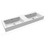 Immagine di Kaldewei PURO DOPPIO lavabo da appoggio 130x46 cm altezza del bordo 12 cm, senza foro per rubinetto con troppopieno, colore bianco 907206000001