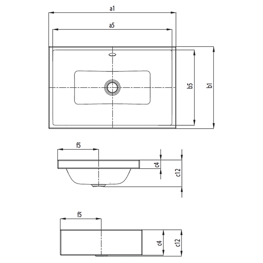 Immagine di Kaldewei PURO S lavabo da appoggio L.60 P.38.5 cm, altezza del bordo 12 cm, senza foro, con troppopieno, colore bianco alpino 909106003001