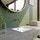 Kaldewei PURO lavabo da sottopiano L.46 P.38,5 cm, senza foro, con troppopieno, colore bianco alpino 900906003001
