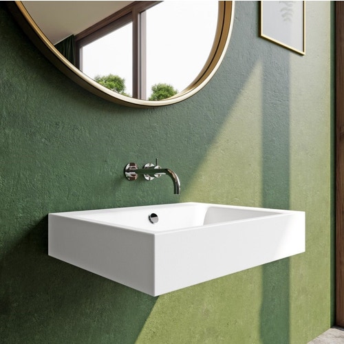 Immagine di Kaldewei PURO lavabo da parete 46 cm, senza foro, con troppopieno, colore bianco alpino 901306003001