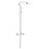 Immagine di Grohe EUPHORIA CUBE SYSTEM 230 sistema doccia con miscelatore termostatico, braccio doccia, soffione doccia 23 cm, manopola doccia e flessibile 175 cm, finitura cromo 26087000
