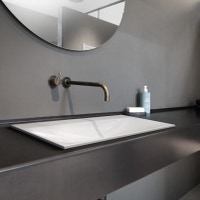 Immagine di Kaldewei SILENIO lavabo da semincasso L.90 P.46 cm, mono foro e troppopieno, colore bianco alpino 907806313001