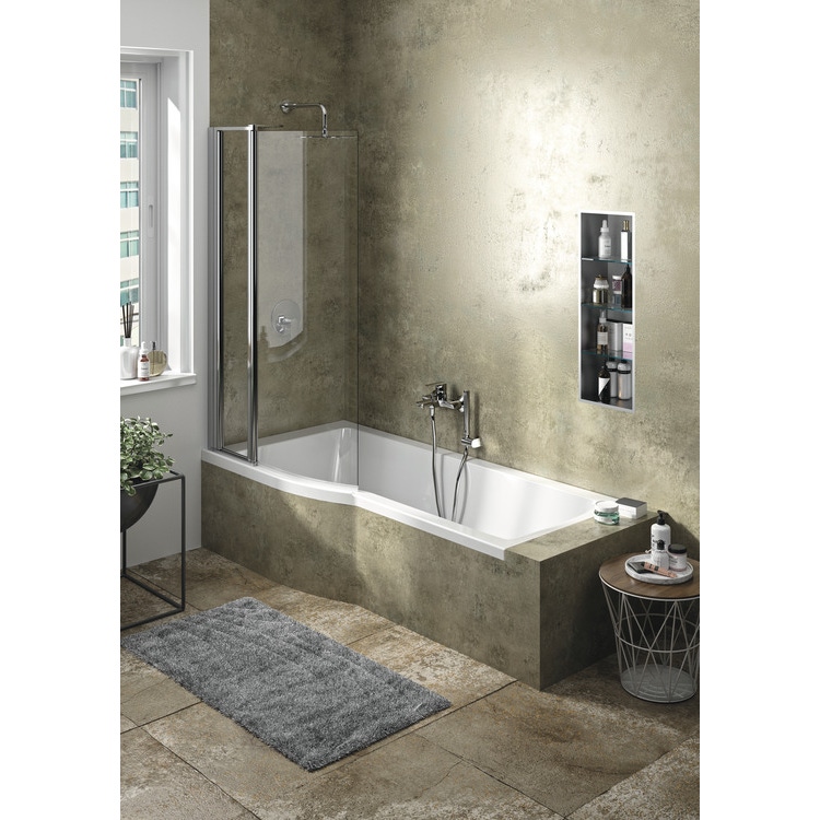 Immagine di Ideal Standard CONNECT AIR vasca 170 cm asimmetrica a sinistra, per installazione ad incasso, colore bianco E113401