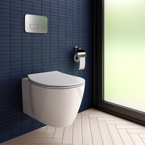 Immagine di Ideal Standard CONNECT SPACE sedile slim per vaso con chiusura normale, colore bianco E772301