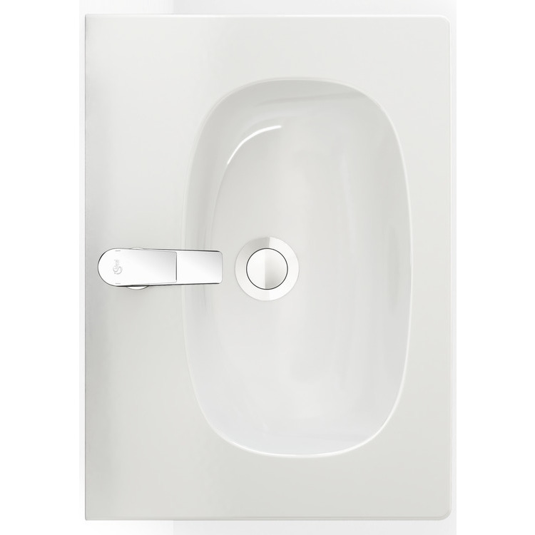 Immagine di Ideal Standard TESI lavabo top L.60 cm monoforo, con troppopieno, colore bianco T351001