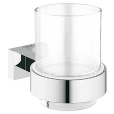 Immagine di Grohe Essentials Cube Bicchiere completo di supporto, finitura cromata, fissaggio nascosto 40755001