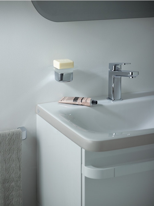 Immagine di Ideal Standard TONIC II lavabo top 60 cm monoforo, senza troppopieno, colore bianco K083701