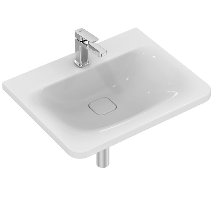 Immagine di Ideal Standard TONIC II lavabo top 60 cm monoforo, senza troppopieno, colore bianco K083701